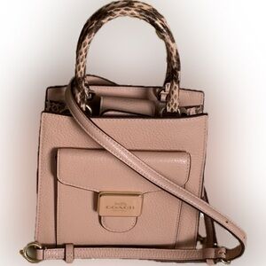 Coach Snake Embossed Trim Mini Pepper Crossbody